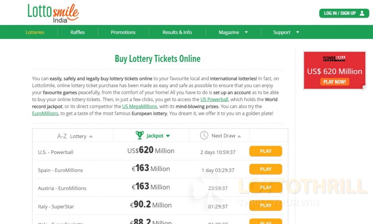 how to play powerball online fro india